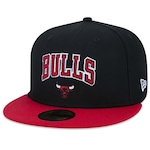 Boné Aba Reta New Era 59fifty NBA Chicago Bulls Back To School Fitted Fitted - Adulto PRETO