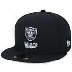 Boné Aba Reta New Era 59fifty NFL Las Vegas Raiders Back To School Fitted Fitted - Adulto PRETO