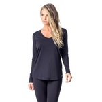 Camiseta Vestem Manga Longa Dry Fit Janice - Feminina PRETO