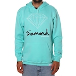 Blusão de Moletom com Capuz Diamond Supply Brilliant Logo Hoodie - Masculino VERDE CLARO