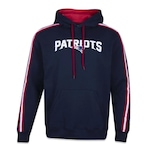 Blusão de Moletom com Capuz New Era NFL New England Patriots World Canguru - Masculino AZUL ESCURO