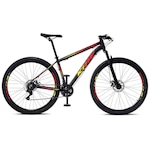 Bicicleta Aro 29 KRW S50 Alumínio - Câmbio Shimano TZ - Freio a Disco Ltx - 24v - Adulto PRETO/AMARELO