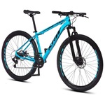 Bicicleta Aro 29 KRW S50 Alumínio - Câmbio Shimano TZ - Freio a Disco Ltx - 24v - Adulto AZUL/PRETO