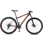 Bicicleta Aro 29 KRW S21 Alumínio - Câmbio Shimano TZ - Freio a Disco Ltx - 21v - Adulto PRETO/LARANJA