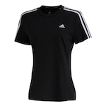 Camiseta adidas 3 Stripes - Feminina PRETO/BRANCO