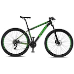 Bicicleta Aro 29 Krw S31 - Freio Hidráulico - Câmbio Shimano Acera - 27 Velocidades - Adulto PRETO/VERDE