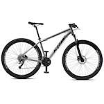 Bicicleta Aro 29 KRW S30 Alumínio - Freio Hidráulico com Trava - Câmbio Shimano Acera - 27 Velocidades - Unissex PRATA/PRETO