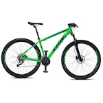 Bicicleta Aro 29 KRW S30 Alumínio - Freio Hidráulico com Trava - Câmbio Shimano Acera - 27 Velocidades - Unissex VERDE/PRETO