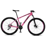 Bicicleta Aro 29 KRW S30 Alumínio - Freio Hidráulico com Trava - Câmbio Shimano Acera - 27 Velocidades - Unissex ROSA/PRETO