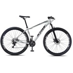 Bicicleta Aro 29 KRW R27 Alumínio - Freio a Disco - Câmbio Sunrun - 27 Velocidades - Unissex BRANCO/PRETO