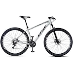 Bicicleta KRW R1 Alumínio - Aro 29 - Freio a Disco Mecânico - Câmbio Sunrun Yamada - 24 Velocidades - Unissex BRANCO/PRETO