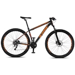 Bicicleta Aro 29 KRW R2 Alumínio - Freio Hidráulico - Câmbio Sunrun Yamada - 24 Velocidades - Unissex PRETO/LARANJA