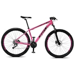 Bicicleta Aro 29 KRW R3 Alumínio - Freio Hidráulico - Câmbio Sunrun - 27 Velocidades - Unissex ROSA/PRETO