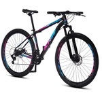 Bicicleta Aro 29 KRW X42 - Freio a Disco - Câmbio Importado - 24 Velocidades - Adulto PRETO/ROSA