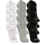 Kit de Meias Cano Curto Lupo Dry Tech Performance - 12 Pares - Adulto BRANCO/PRETO