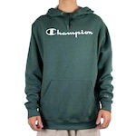 Blusa de Moletom Champion Masculina com Capuz Canguru VERDE