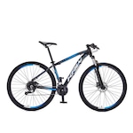 Bicicleta KRW SX7 Traction Alumínio - Aro 29 - Freio Hidráulico - Câmbio Shimano TZ 24 - Velocidades - Unissex PRETO/AZUL