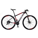 Bicicleta KRW SX15 Traction Alumínio - Aro 29 - Freio Hidráulico com Trava - Câmbio Shimano Acera - 27 Velocidades - Unissex PRETO/VERMELHO