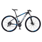 Bicicleta KRW SX15 Traction Alumínio - Aro 29 - Freio Hidráulico com Trava - Câmbio Shimano Acera - 27 Velocidades - Unissex PRETO/AZUL