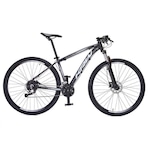 Bicicleta KRW SX15 Traction Alumínio - Aro 29 - Freio Hidráulico com Trava - Câmbio Shimano Acera - 27 Velocidades - Unissex PRETO/PRATA