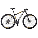 Bicicleta KRW SX27 Traction Alumínio - Aro 29 - Freio a Disco - Câmbio Shimano - 21 Velocidades - Unissex PRETO/OURO