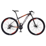 Bicicleta KRW SX27 Traction Alumínio - Aro 29 - Freio a Disco - Câmbio Shimano - 21 Velocidades - Unissex PRETO/LARANJA