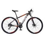 Bicicleta KRW SX35 Traction Alumínio - Aro 29 - Freio Hidráulico - Câmbio Importado - 24 Velocidades - Unissex PRETO/LARANJA