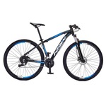 Bicicleta KRW Traction SX51 Alumínio - Aro 29 - Freio a Disco - Câmbio Sunrun - 27 Velocidades - Unissex PRETO/AZUL