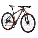 Bicicleta KRW Traction SX51 Alumínio - Aro 29 - Freio a Disco - Câmbio Sunrun - 27 Velocidades - Unissex PRETO/LARANJA