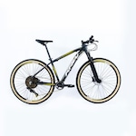 Bicicleta KRW SX60 Gold Alumínio - Aro 29 - Freio e Suspensão Hidráulica - Câmbio LTWOO - 12 Velocidades - Unissex PRETO/OURO