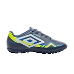 Chuteira Society Umbro Prisma+ - Adulto AZUL ESC/VERDE