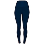 Calça Legging Rola Moça Cintura Alta Power Fit - Feminina AZUL ESC/LARANJA