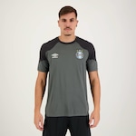 Camisa do Grêmio Concentração 2023 Umbro - Masculina CINZA