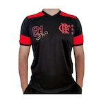 Camiseta do Flamengo Zico Retrô - Masculina PRETO/VERMELHO