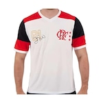 Camiseta do Flamengo Zico Retrô - Masculina BRANCO/VERMELHO