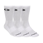 Kit de Meias Cano Longo Oakley Essential Crew Sock com 3 Pares - Adulto BRANCO