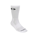 Meia Cano Alto Oakley Crew Sock Logo Elipse - Adulto BRANCO