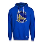 Blusão de Moletom Canguru NBA Golden State Warriors Feltro Logo - Adulto AZUL