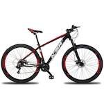 Bicicleta Aro 29 KSW XLT - Freio Hidráulico - Câmbios Shimano - 21 Marchas PRETO/VERMELHO