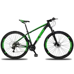 Bicicleta Aro 29 KSW XLT - Freio Hidráulico - Câmbios Shimano - 21 Marchas PRETO/VERDE