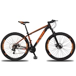 Bicicleta Aro 29 KSW XLT - Freio Hidráulico - Câmbios Shimano - 21 Marchas PRETO/LARANJA