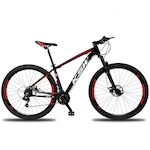 Bicicleta Aro 29 KSW XLT MTB - Freio Hidráulico - Câmbio Shimano Altus - 27 Marchas PRETO/VERMELHO