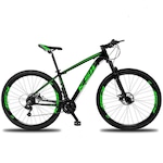 Bicicleta Aro 29 KSW XLT MTB - Freio Hidráulico - Câmbio Shimano Altus - 27 Marchas PRETO/VERDE