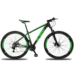 Bicicleta Aro 29 Ksw Xlt - Freio a Disco Alumínio Mtb Suspensão Dianteira - 24 Marchas - Adulto PRETO/VERDE