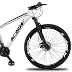 Bicicleta Aro 29 Ksw Xlt - Freio a Disco Alumínio Mtb Suspensão Dianteira - 24 Marchas - Adulto BRANCO/PRETO