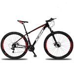 Bicicleta Aro 29 KSW XLT - Freio a Disco - Câmbio Importado - 21 Marchas - Adulto PRETO/VERMELHO