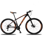 Bicicleta Aro 29 KSW XLT - Freio a Disco - Câmbio Importado - 21 Marchas - Adulto PRETO/LARANJA