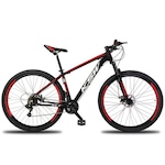 Bicicleta Aro 29 KSW XLT MTB - Freio Hidráulico - Câmbio Shimano Altus - 27 Marchas PRETO/VERMELHO