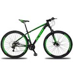 Bicicleta Aro 29 KSW XLT MTB - Freio Hidráulico - Câmbio Shimano Altus - 27 Marchas PRETO/VERDE