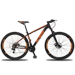 Bicicleta Aro 29 KSW XLT MTB - Freio Hidráulico - Câmbio Shimano Altus - 27 Marchas PRETO/LARANJA